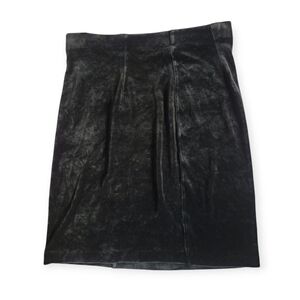 Vintage Black Velvet Miniskirt goth whimsigoth Stretchy size 8